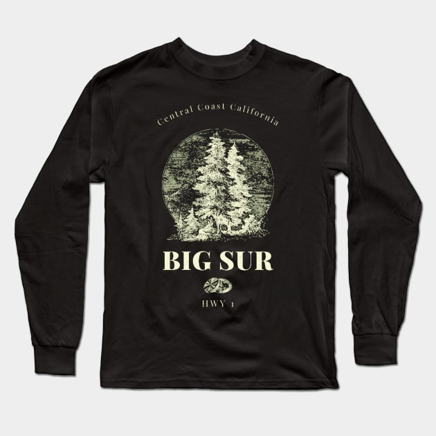 Big Sur Camping Long Sleeve T-Shirt by Big Sur California 